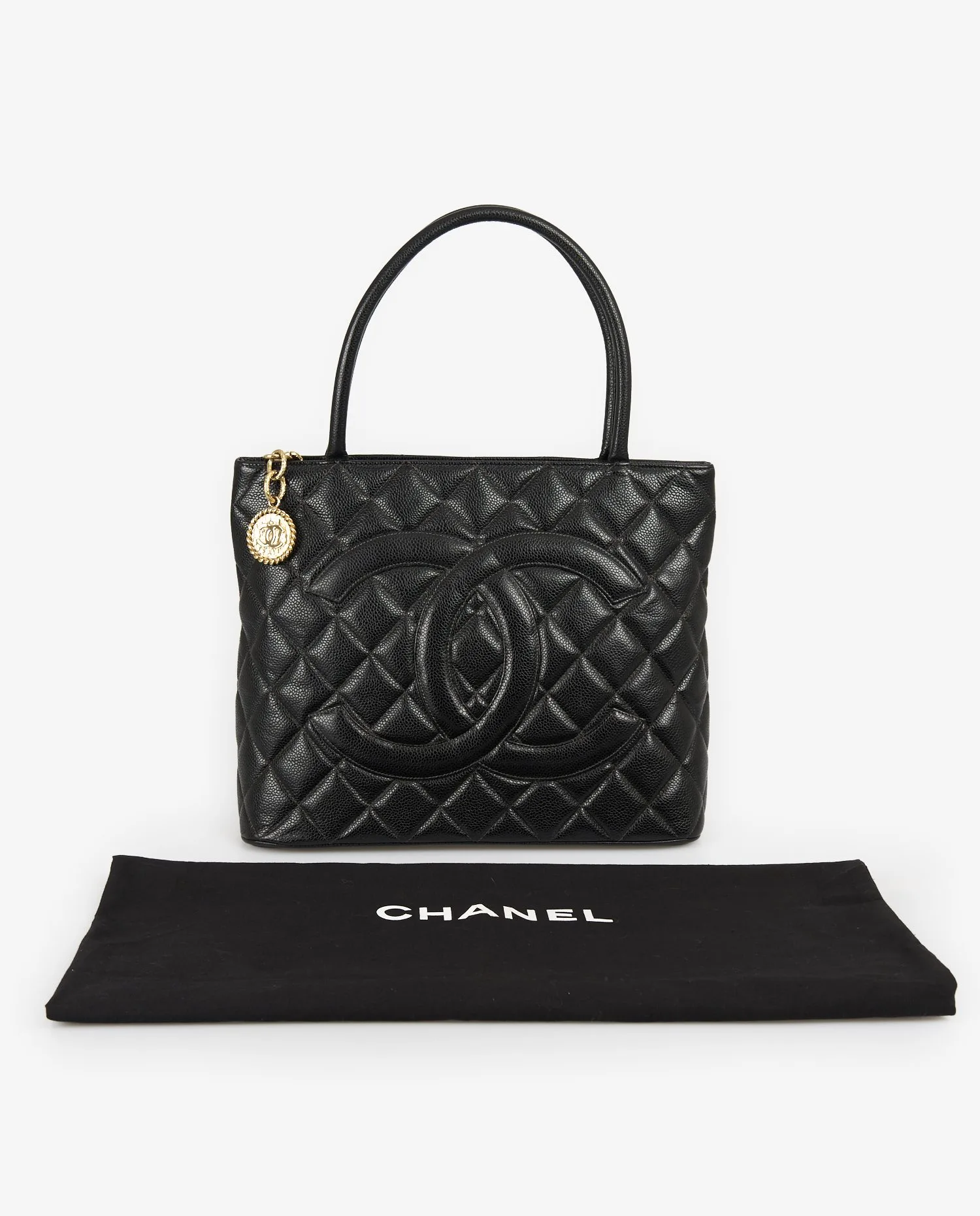 Cabas cuir grainé Chanel vintage - Photo 8