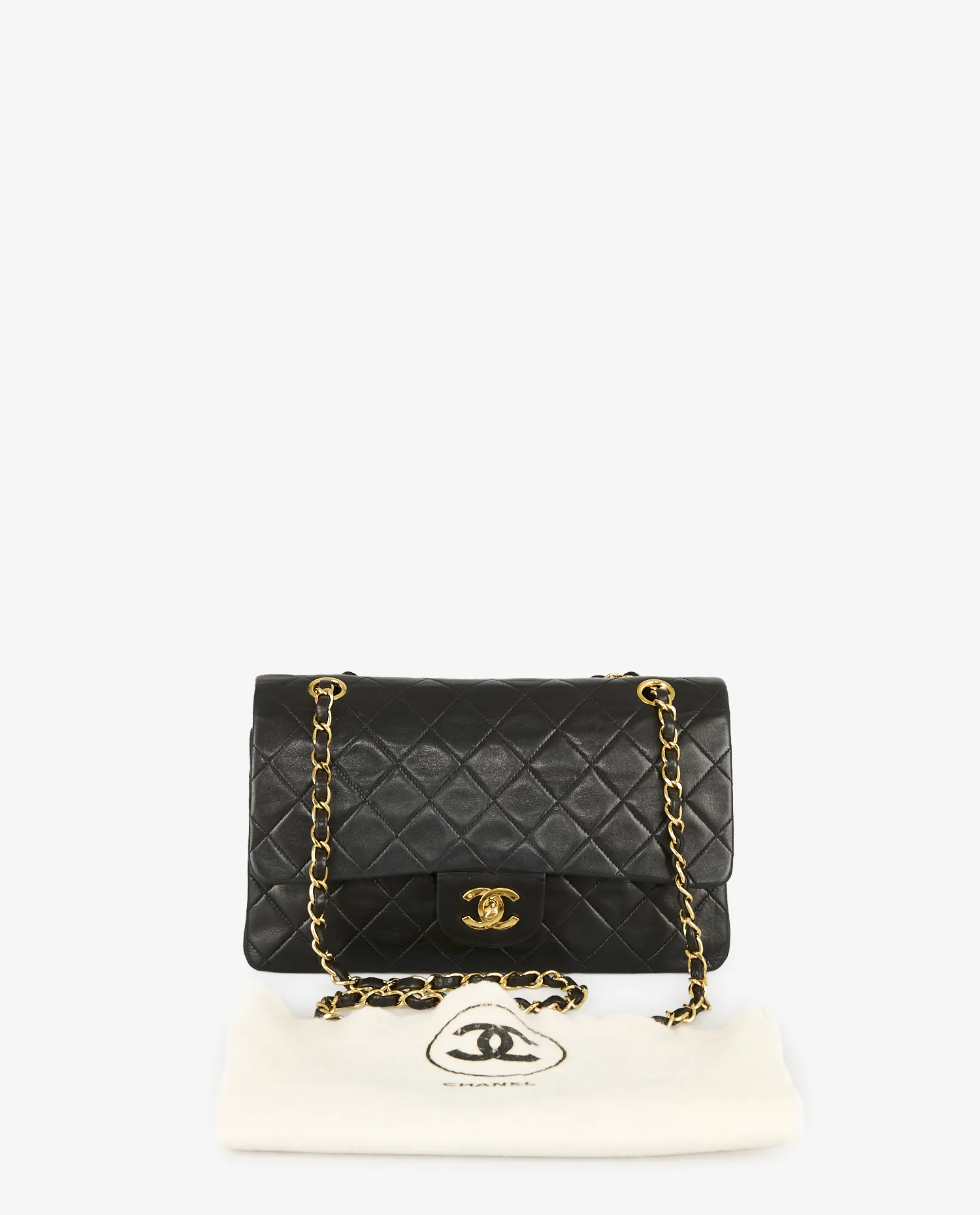Sac vintage Classique 25cm Chanel noir - Photo 8
