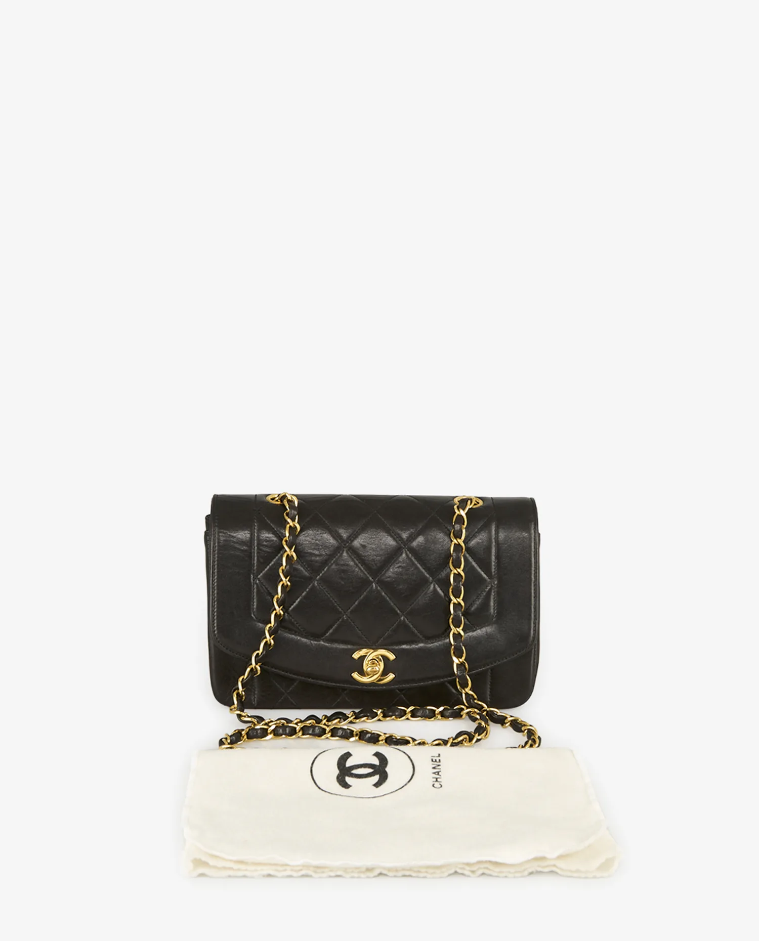 Sac vintage Chanel Diana 22cm noir - Photo 8