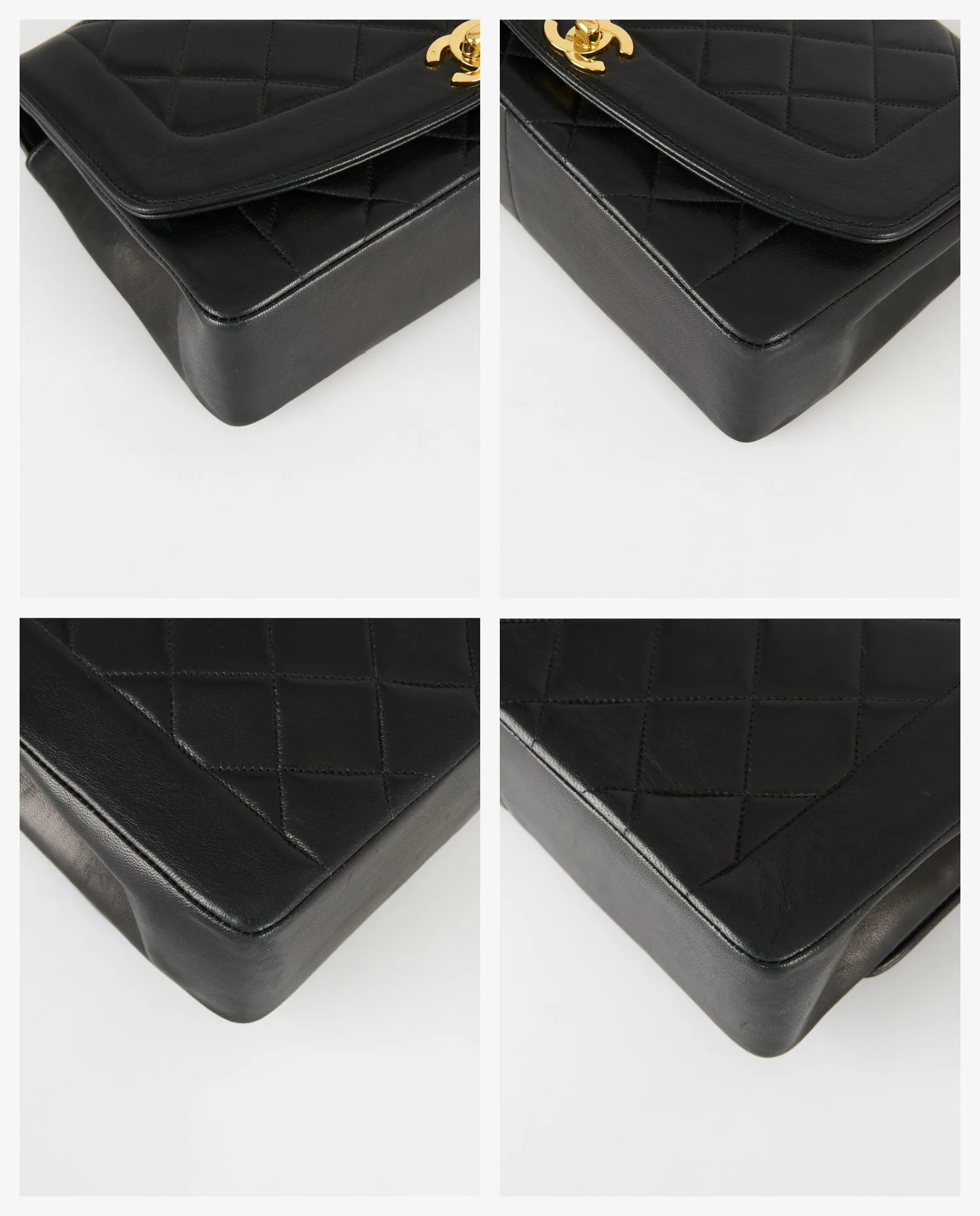 Sac Diana 25cm Chanel cuir agneau noir - Photo 6