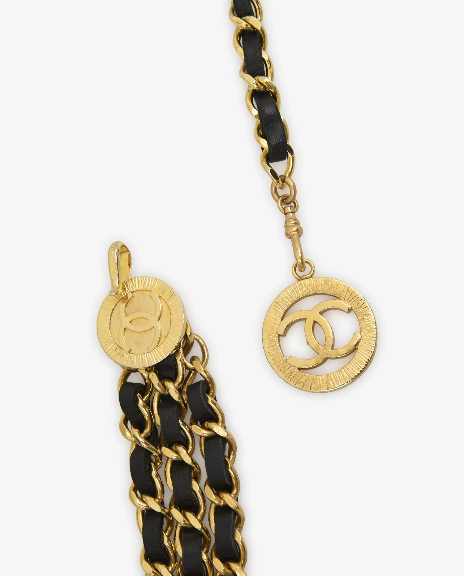 Vintage Chanel triple row chain belt - Photo 2