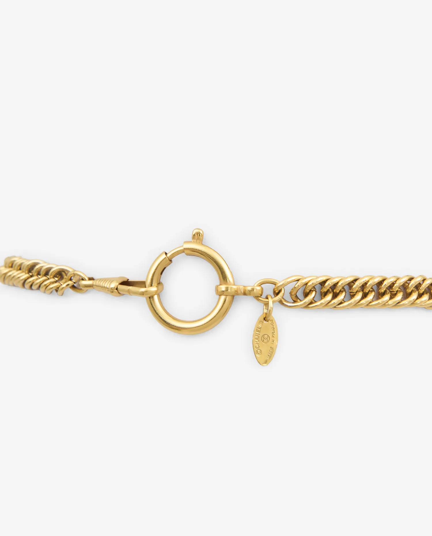 Chanel vintage magnifying glass necklace with golden chain - Photo 3