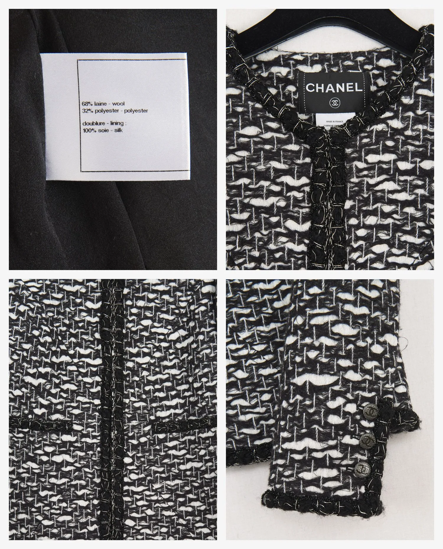 Veste Chanel tweed bicolore - Image 4