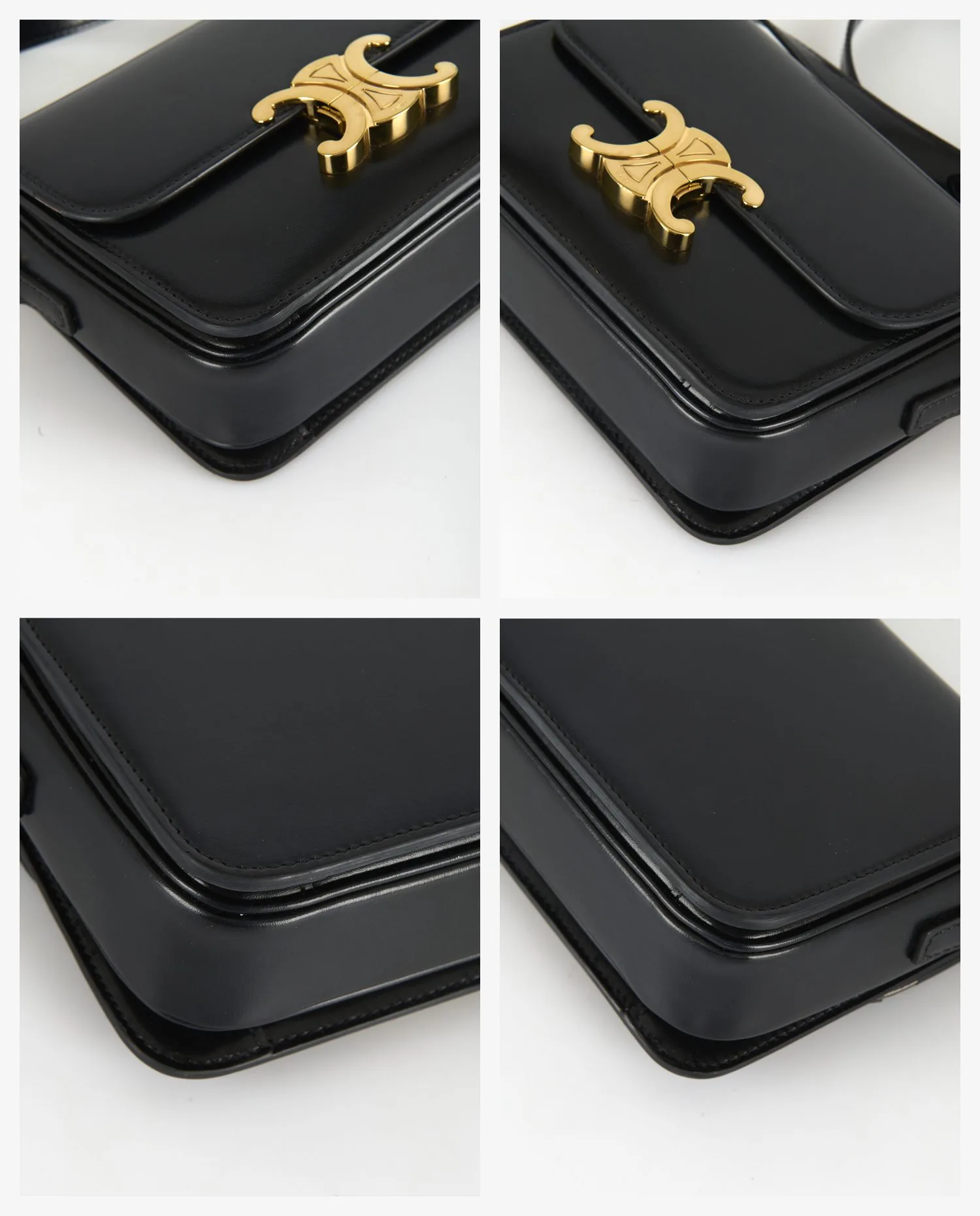 Sac Triomphe Teen Celine veau noir - Photo 6