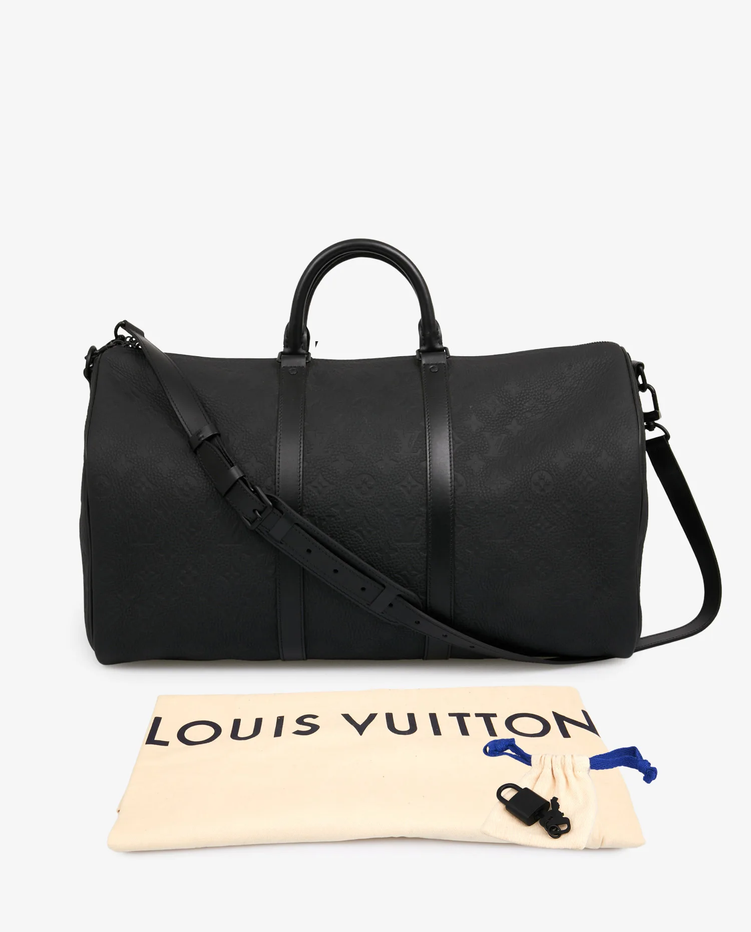 Keepall 50 Louis Vuitton cuir Monogram Shadow – Image 8