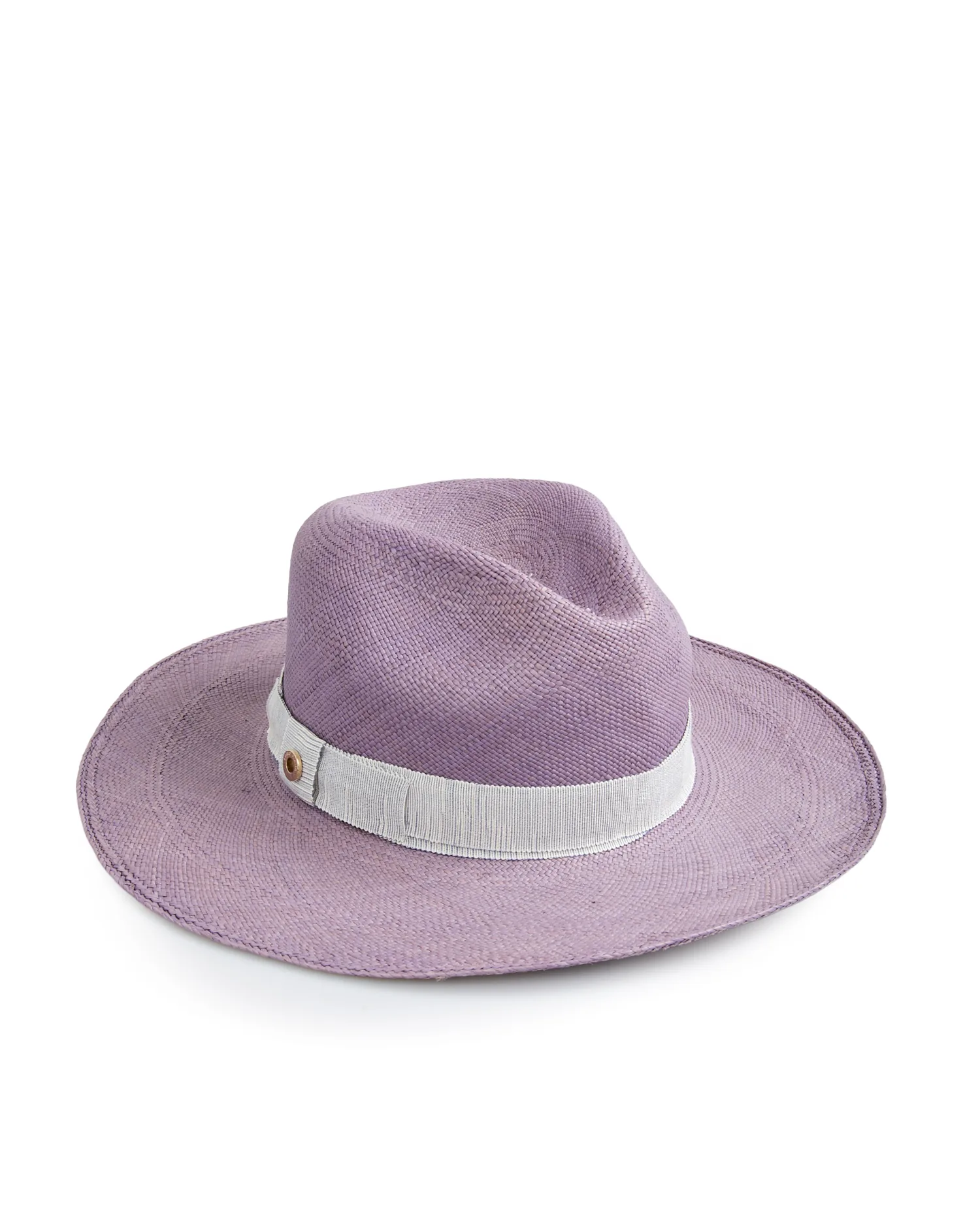 Chapeau Loro Piana paille lilas