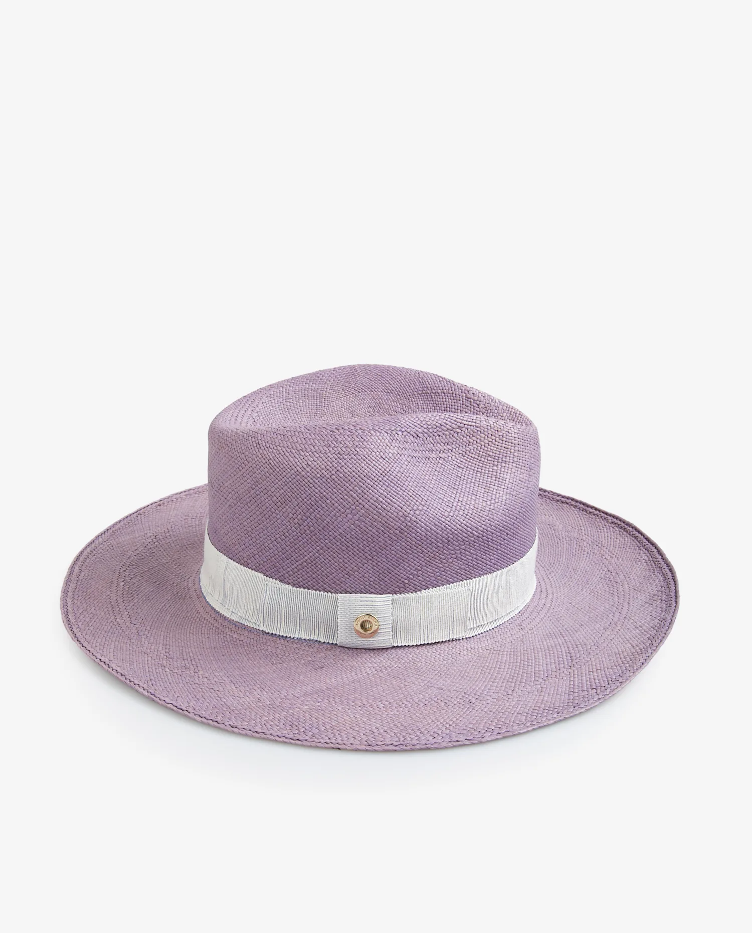 Chapeau Loro Piana paille lilas – Image 2