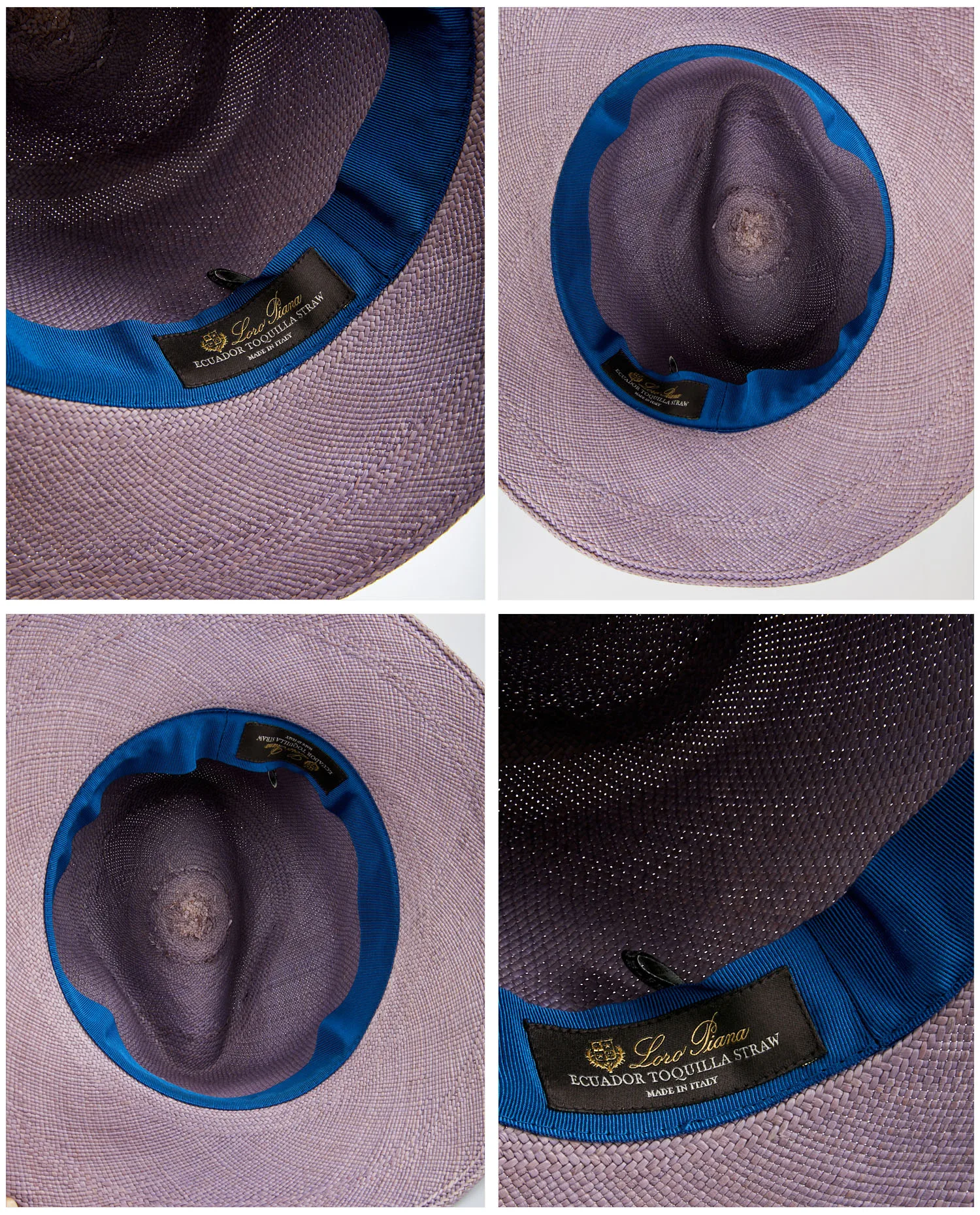 Chapeau Loro Piana paille lilas – Image 5