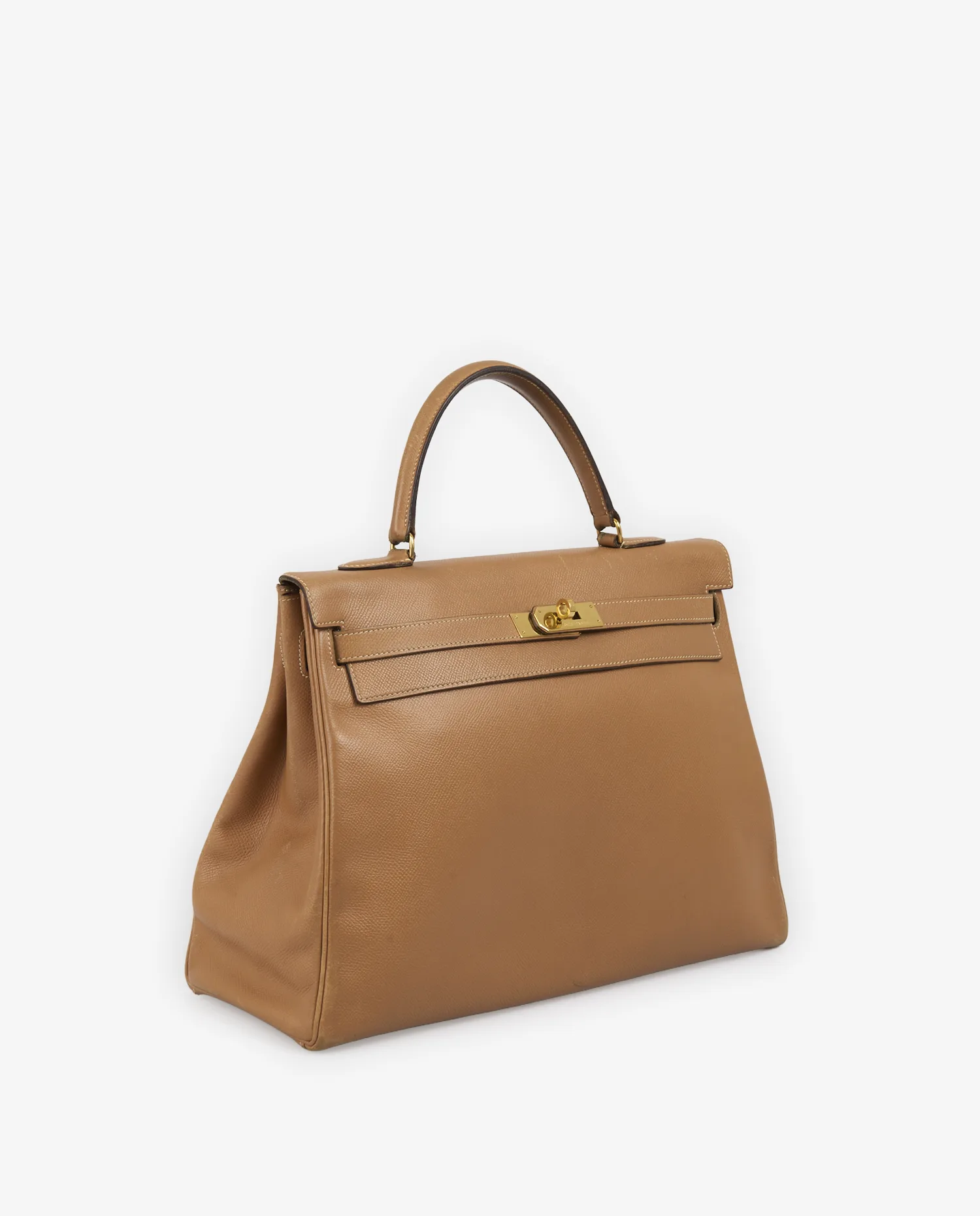 Kelly 35 Hermès cuir courchevel gold – Image 2