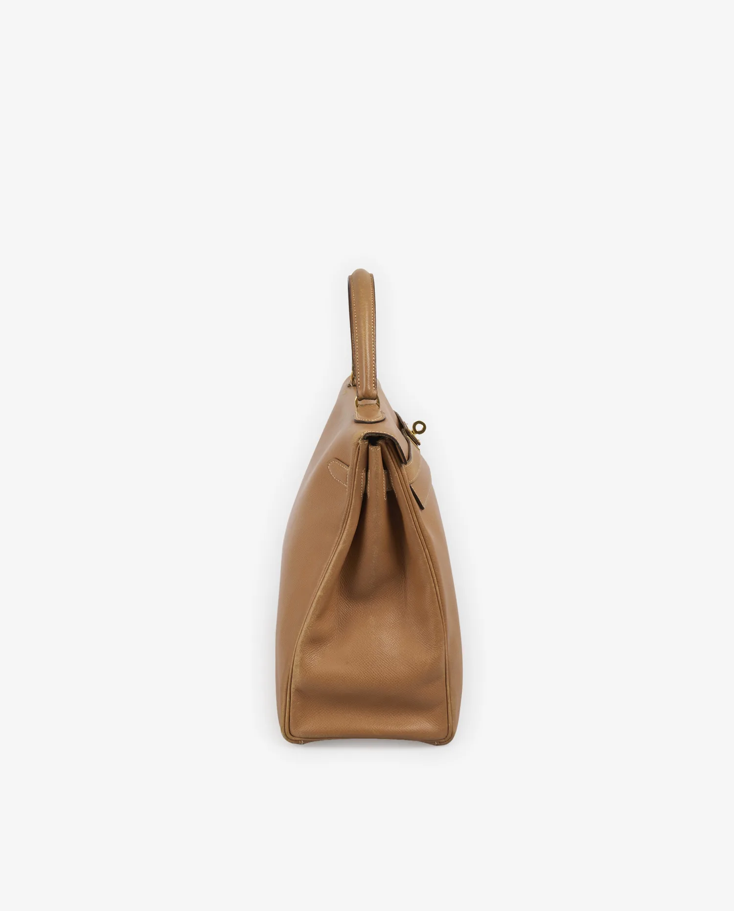 Kelly 35 Hermès cuir courchevel gold – Image 3