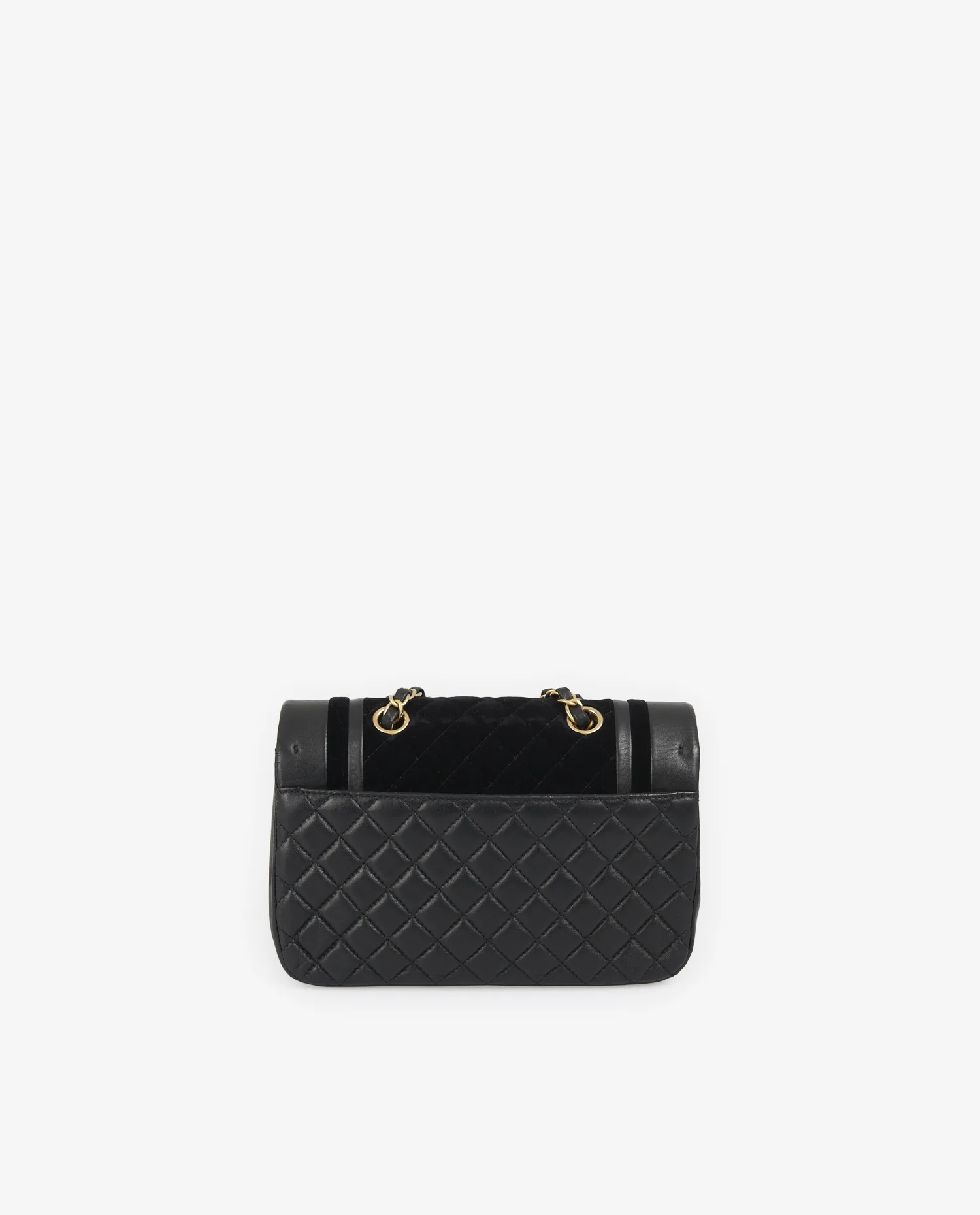 Sac Chanel cuir/suède noir – Image 4