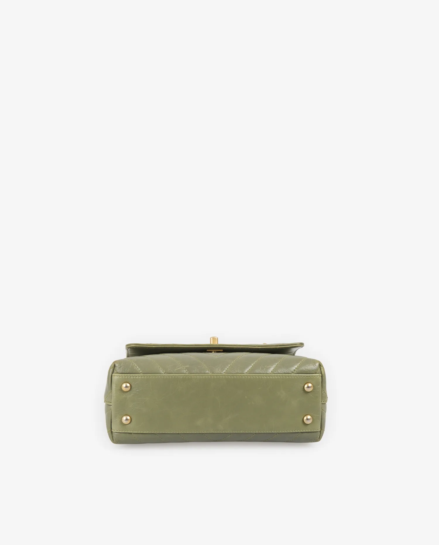 Sac Chanel Coco Handle cuir vert – Image 5