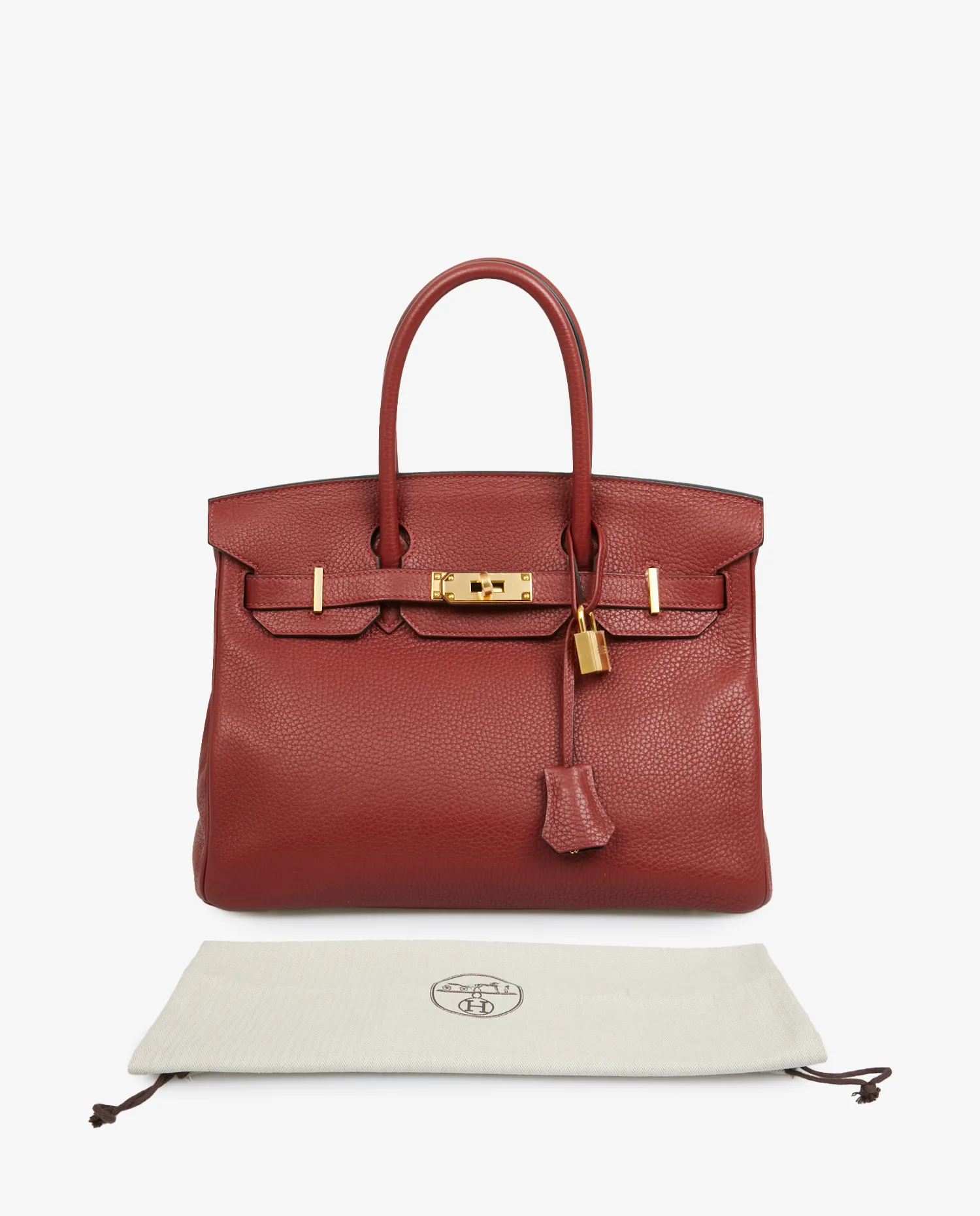 Birkin 30 Hermès togo Rouge H – Image 8