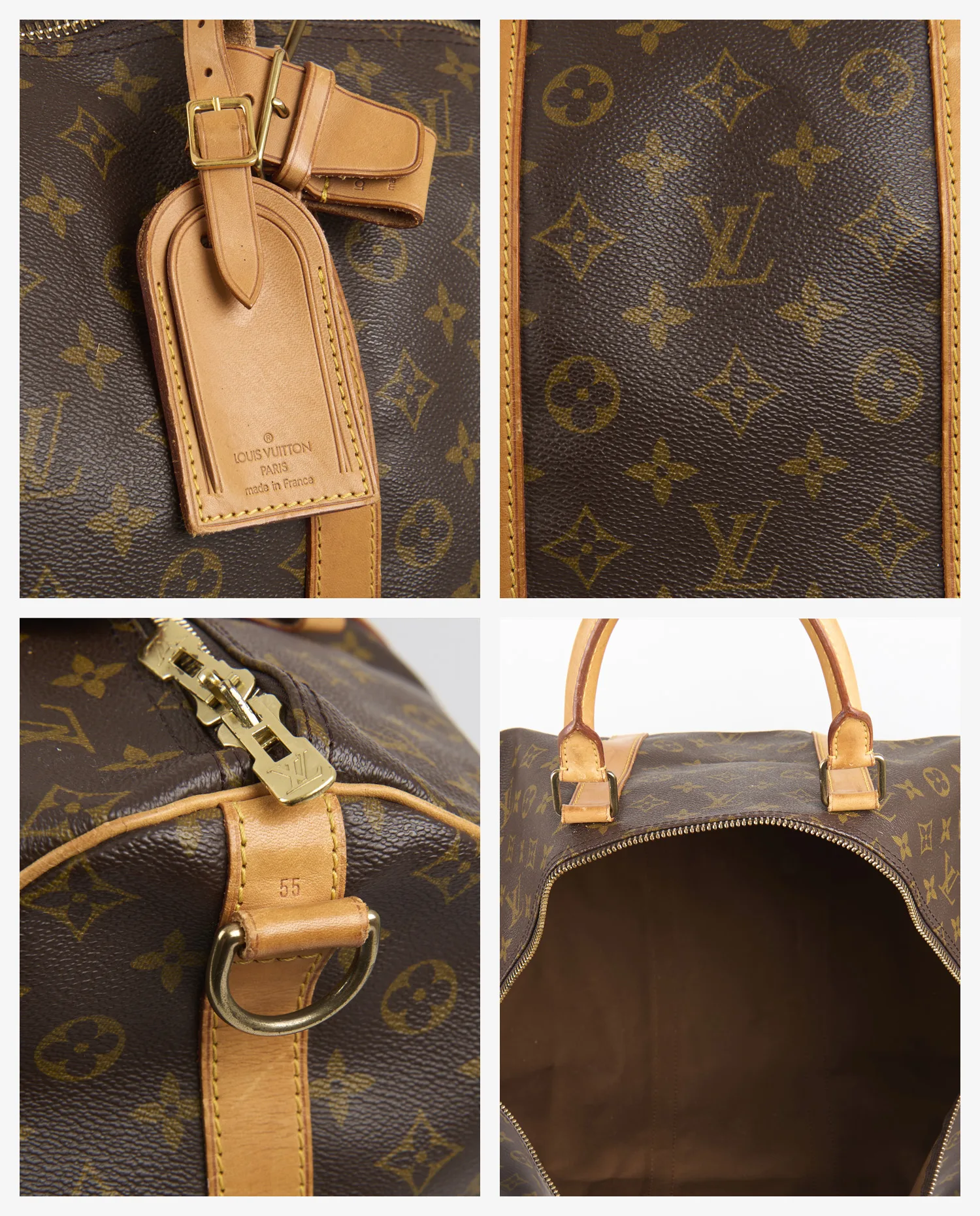 Keepall 55 vintage Louis Vuitton bandoulière – Image 5