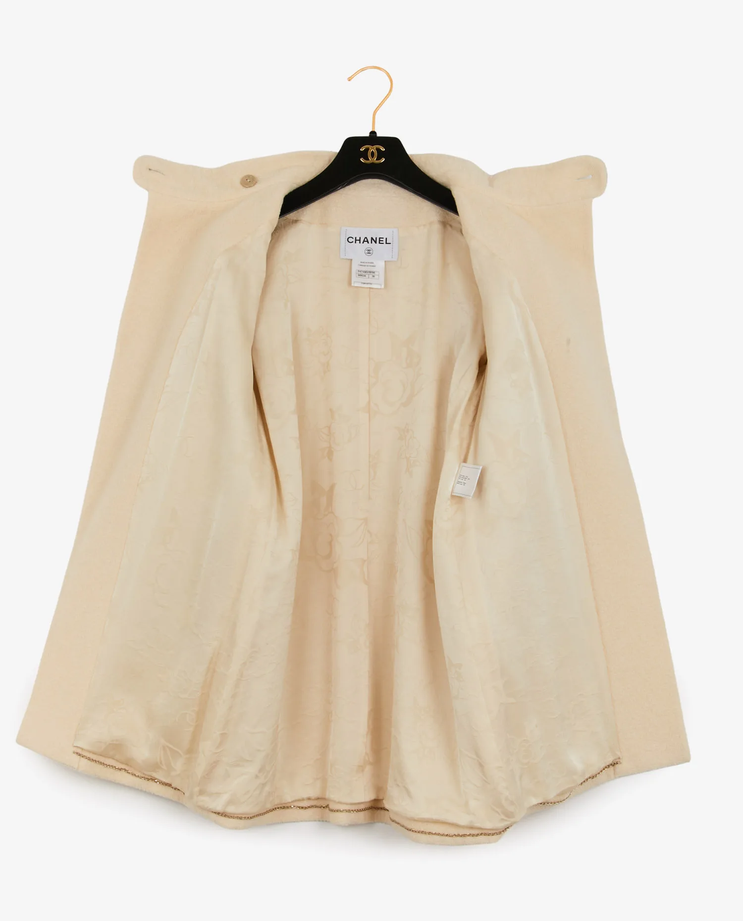 Veste longue Chanel tweed écru – Image 3