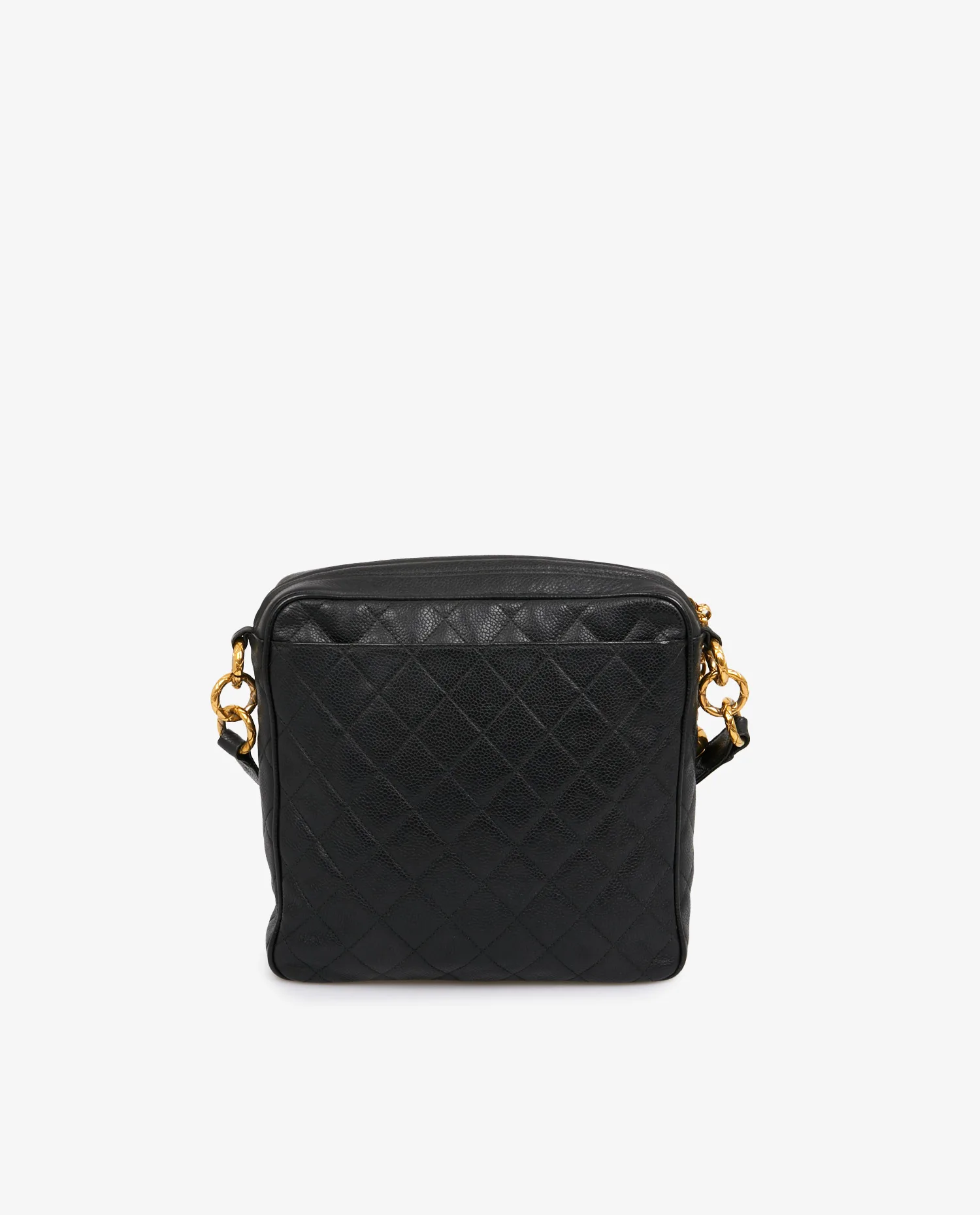 Sacoche Chanel cuir grainé noir – Image 4