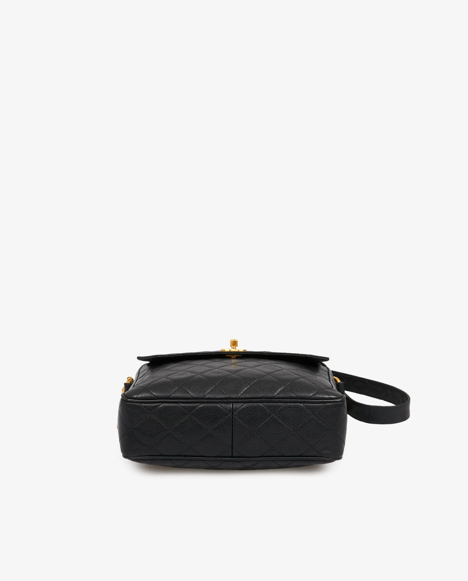 Sacoche Chanel cuir grainé noir – Image 5