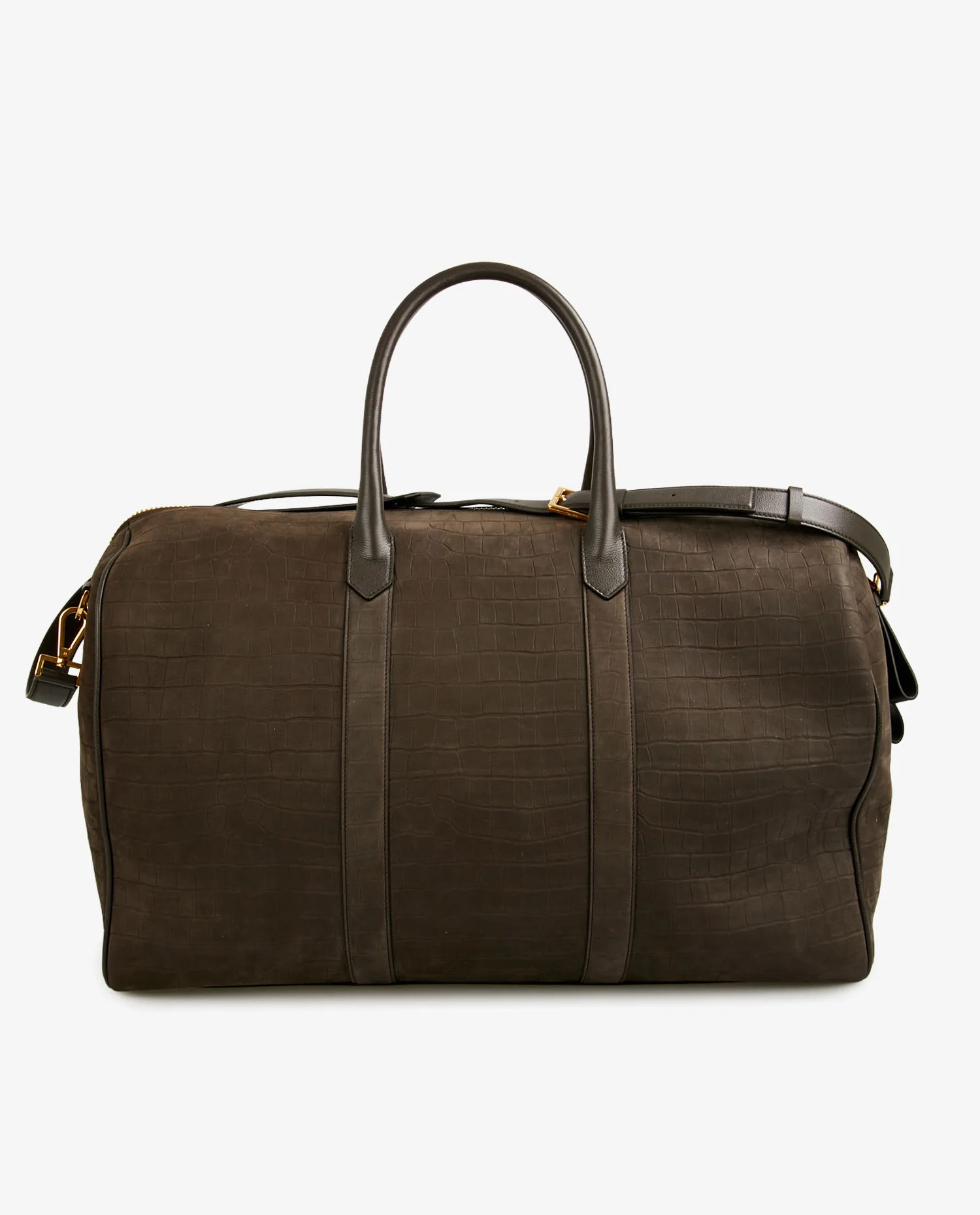 Sac de voyage Tom Ford cuir de veau marron – Image 4