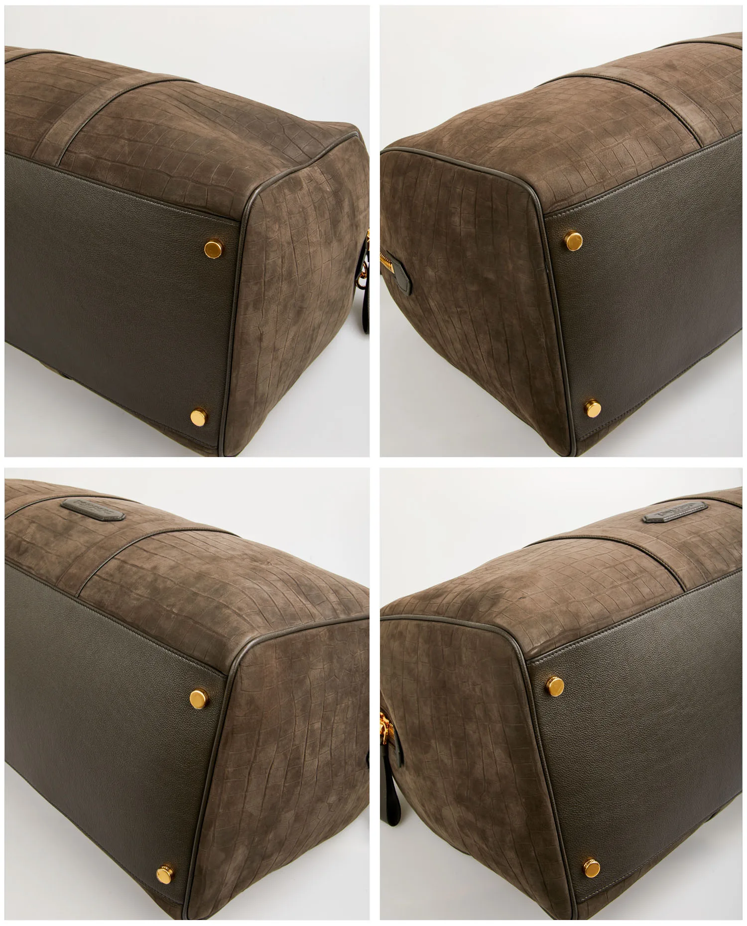 Sac de voyage Tom Ford cuir de veau marron – Image 6