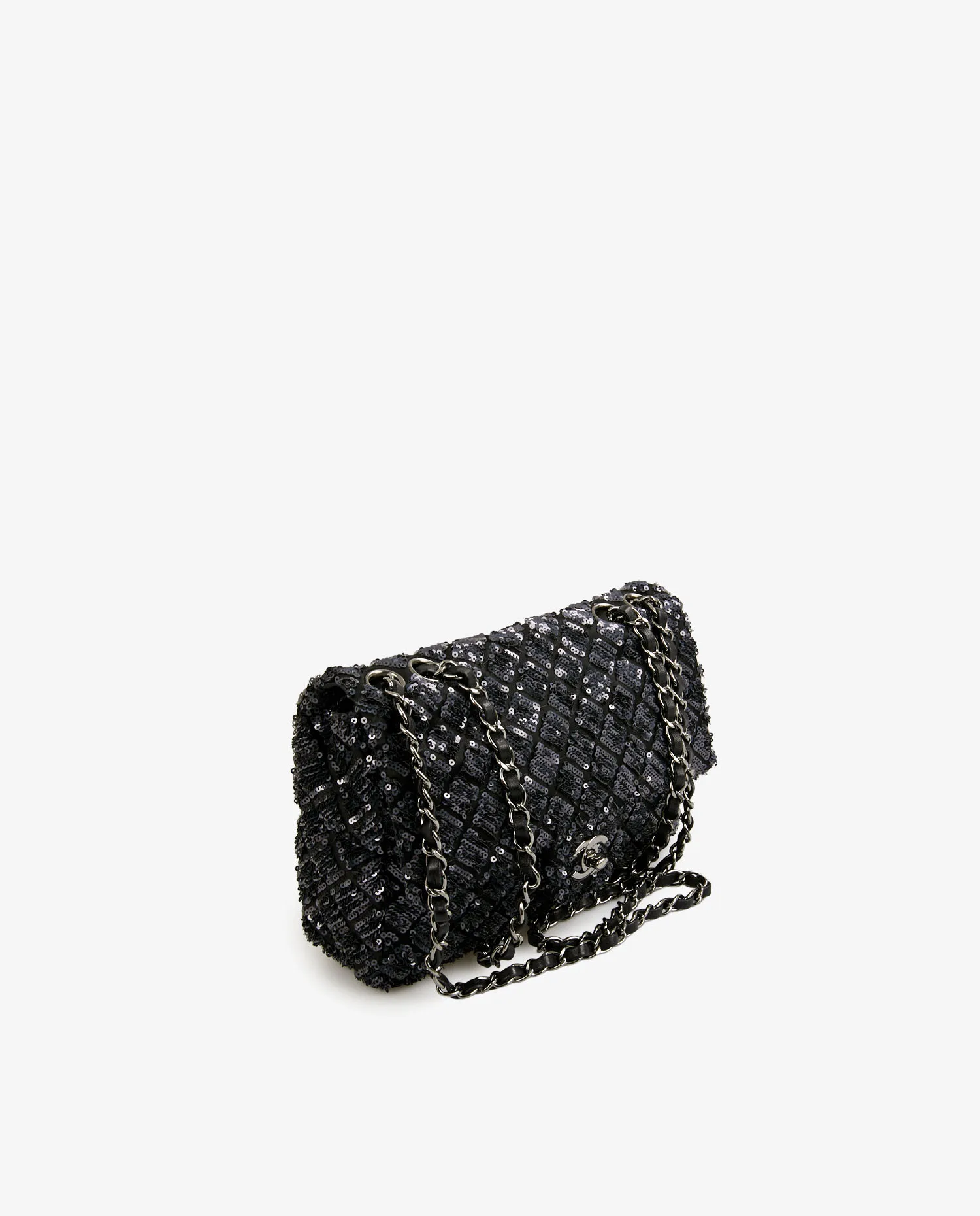 Sac du soir Chanel sequins bleu marine – Image 2