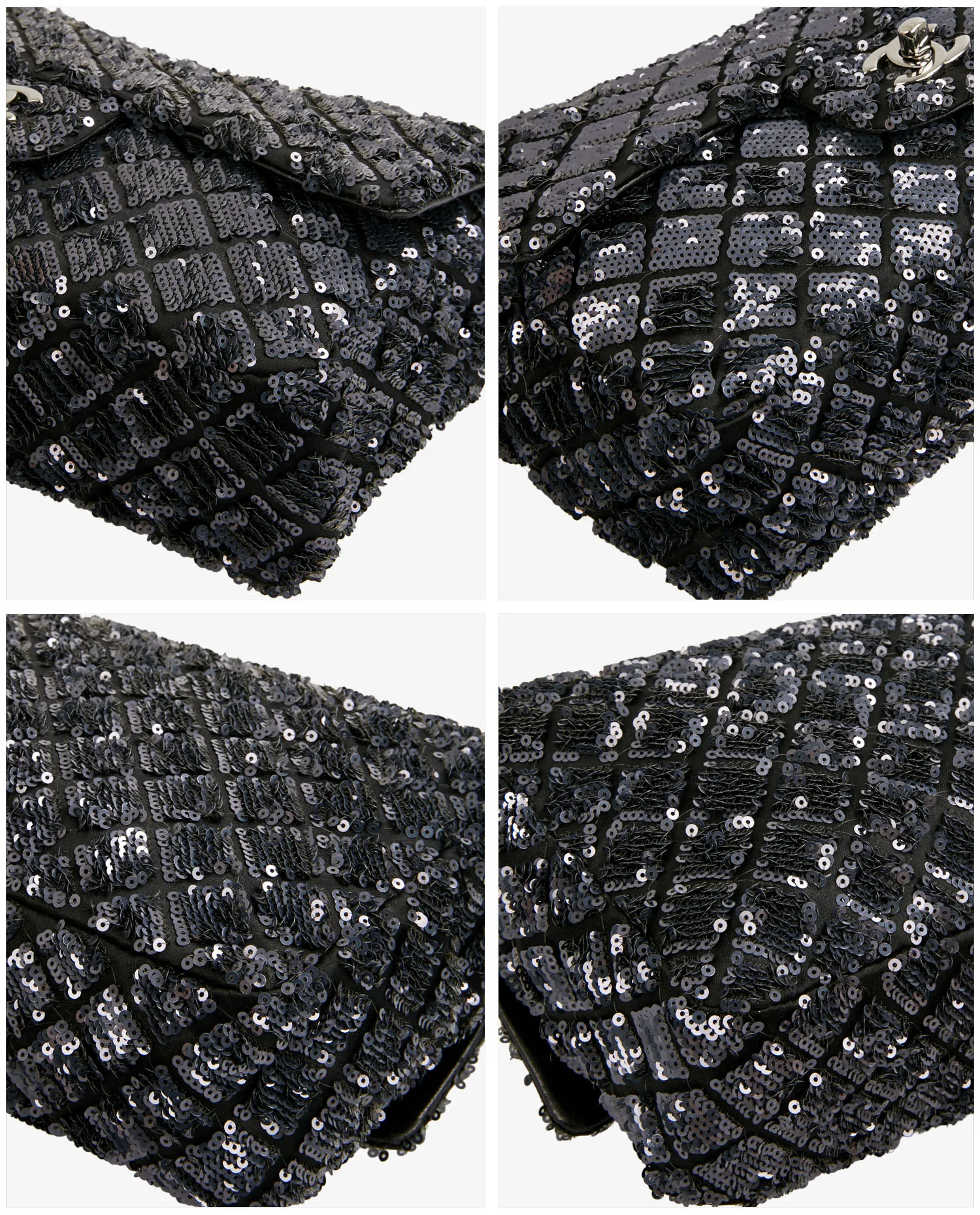 Sac du soir Chanel sequins bleu marine – Image 6