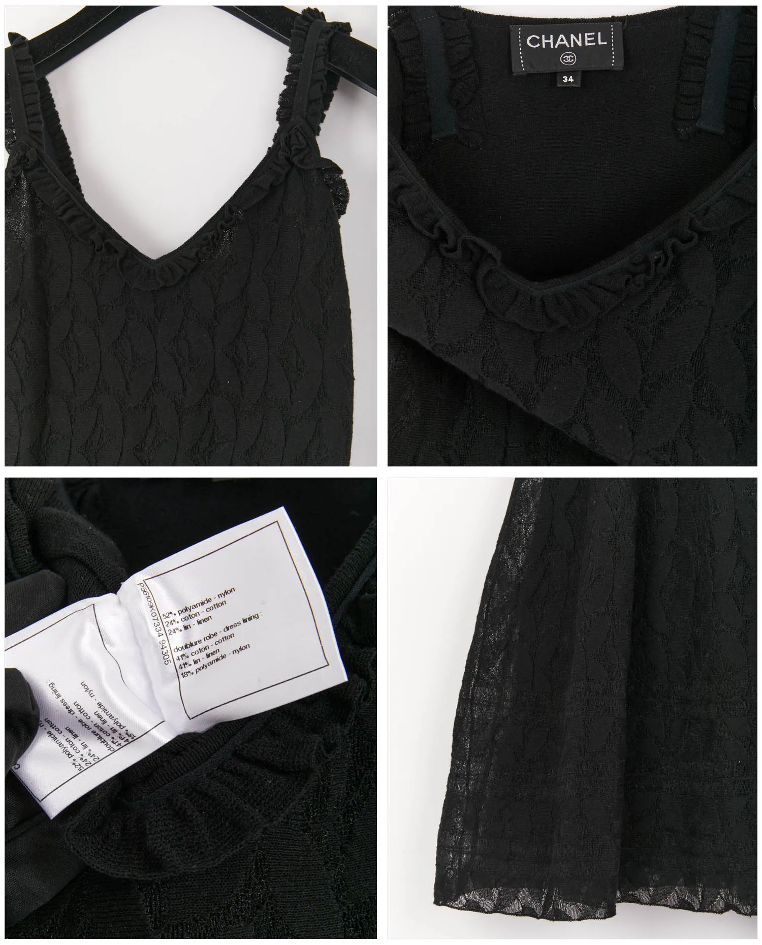 Robe du soir Chanel dentelle noire – Image 3