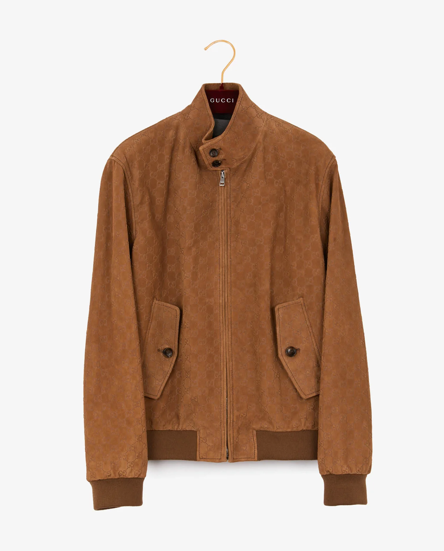 Blouson Gucci Monogram suède marron