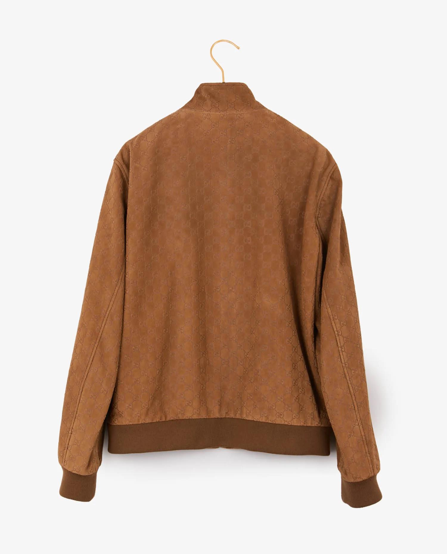 Blouson Gucci Monogram suède marron – Image 2
